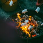 people grilling marshmallows
