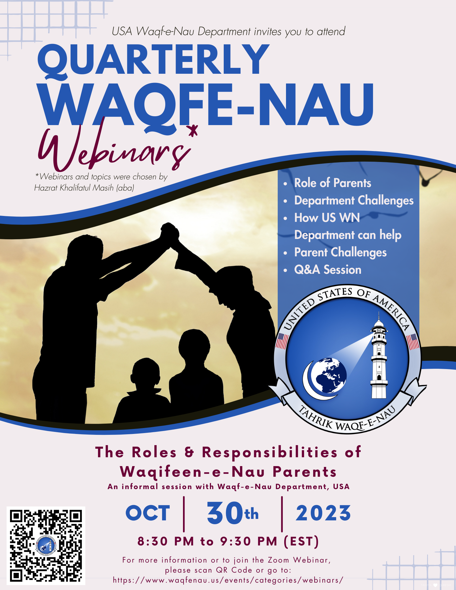 Webinar The Roles & Responsibilities of WaqifeeneNau Parents Waqf
